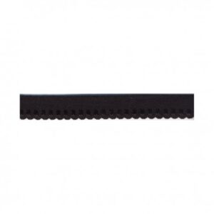 Zwart omvouwelastiek blokjes 10mm