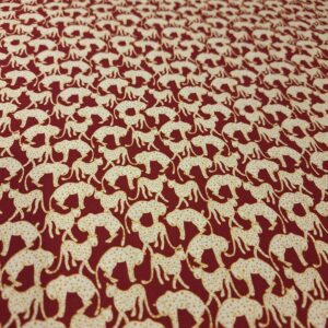 Bordeaux luipaard viscose - Coupon 130cm