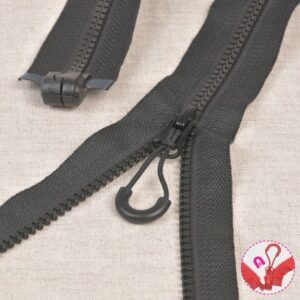 Magnetische deelbare rits Zwart 70 cm