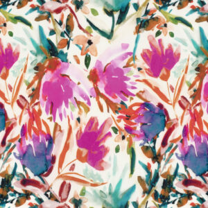 Water paint flowers viscose