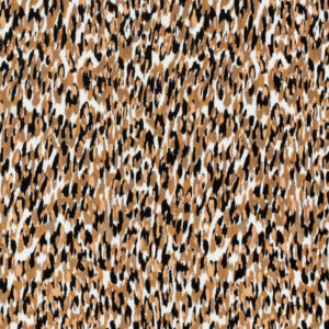 Bruin zalm abstract spots viscose poplin