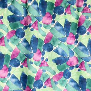 Groen en paarse print viscose High Summer 25 Atelier Jupe