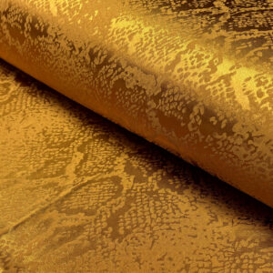 Oker snake satijn jacquard