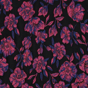 Flowers on black jacquard