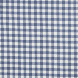 Jeansblauw kleine ruit flanel