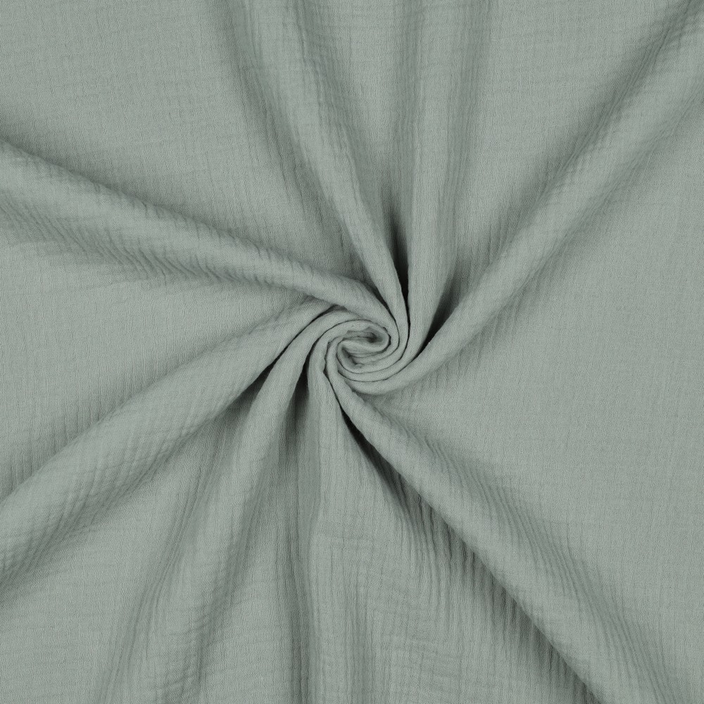 Nile groen double gauze/tetra GOTS - Afbeelding 2
