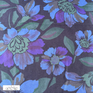 Shaded blue flowers viscose