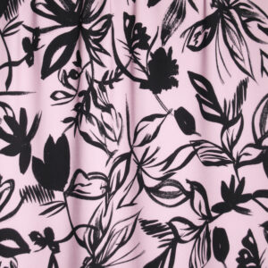 Lilac with black flowers viscose AJ