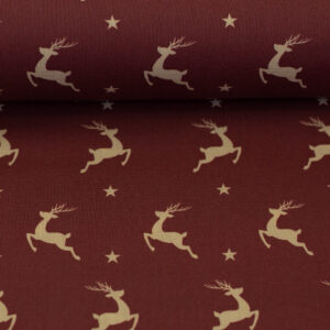 Rendier bruinrood katoen