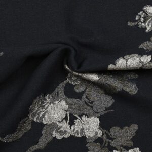 Silver flower jacquard