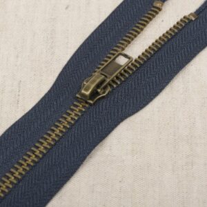 Metalen deelbare rits donkerblauw