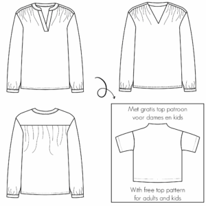 Lucia blouse + gratis top dames- patroon Bel'Etoile