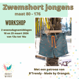 Workshop zwemshort 18 en 25 maart '26