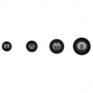 Black silver knoop 15mm
