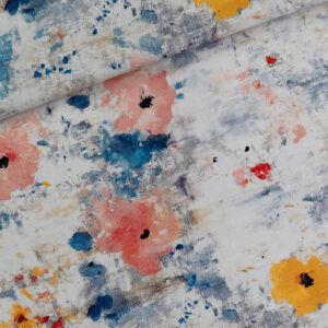 Roses on canvas linnen viscose SYAS Sp26