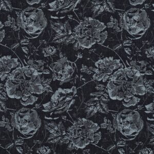 Jacquard flowers denim jeans