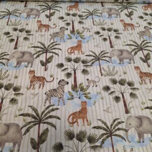 Jungle stripe katoen