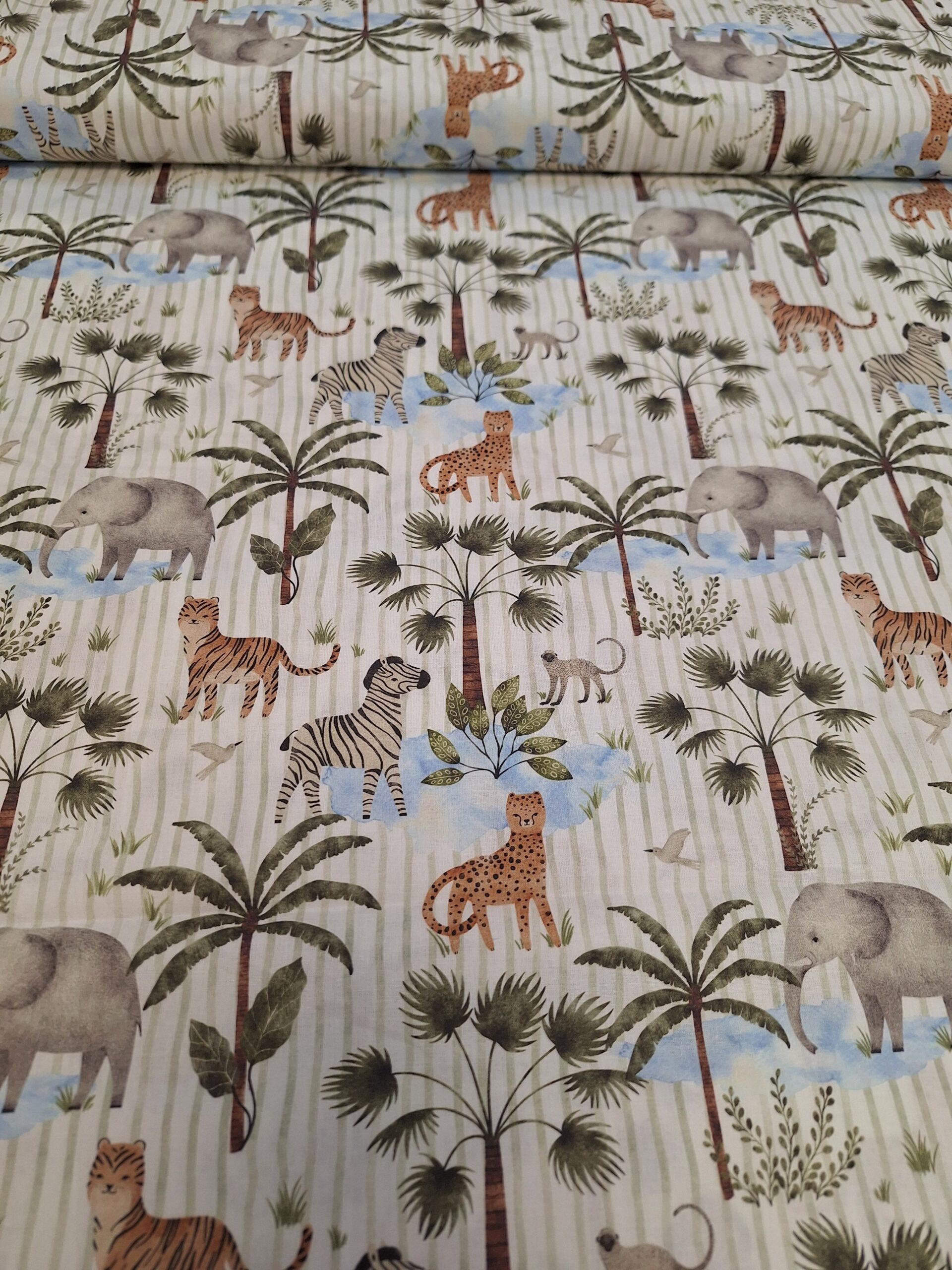 Jungle stripe katoen