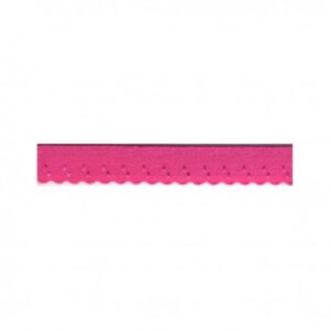 Fuchsia omvouwelastiek hartjes 10mm