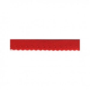 Rood omvouwelastiek hartjes 10mm