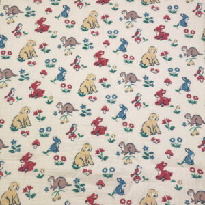 Retro bosdiertjes double gauze