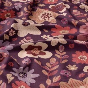 Autumn flowers viscose