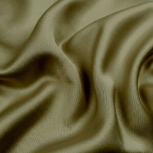 Olive green Satin Duchesse