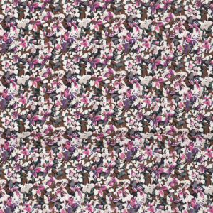 Pink purple flowers viscose