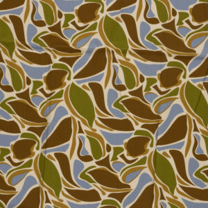 Mosgroen bruin abstract twill viscose