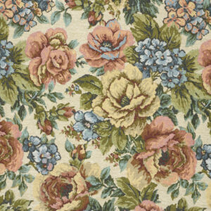 Flowers pink blue Gobelin