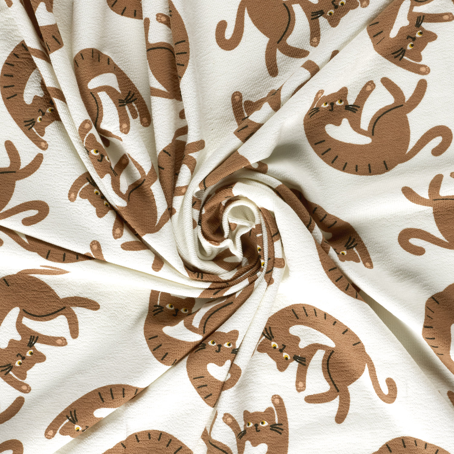 Poezen crepe french terry - Afbeelding 4