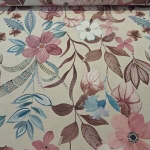 Pink petrol flowers canvas