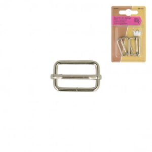 Schuifgesp zilver 25mm 2st.