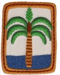 Palmboom postzegel applicatie