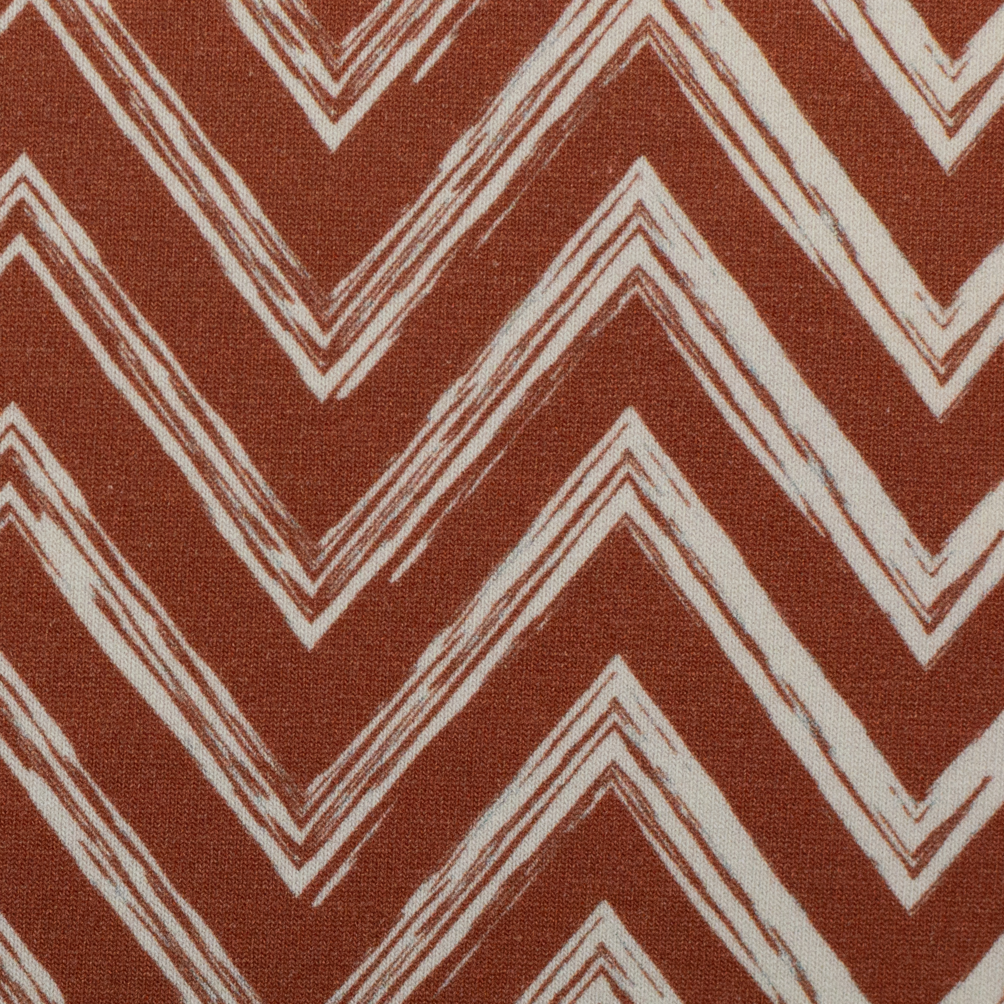 Bruin zig zag French terry - Afbeelding 2