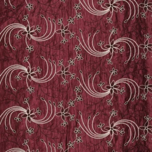 Bordeaux geborduurde taffeta riva