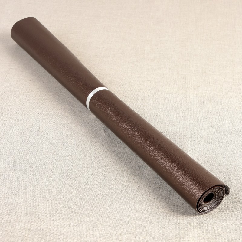 Imitatieleder metallic donkerbruin - Afbeelding 3