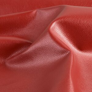 Imitatieleder metallic rood