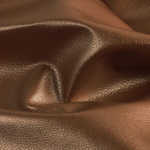 Imitatieleder metallic donkerbruin